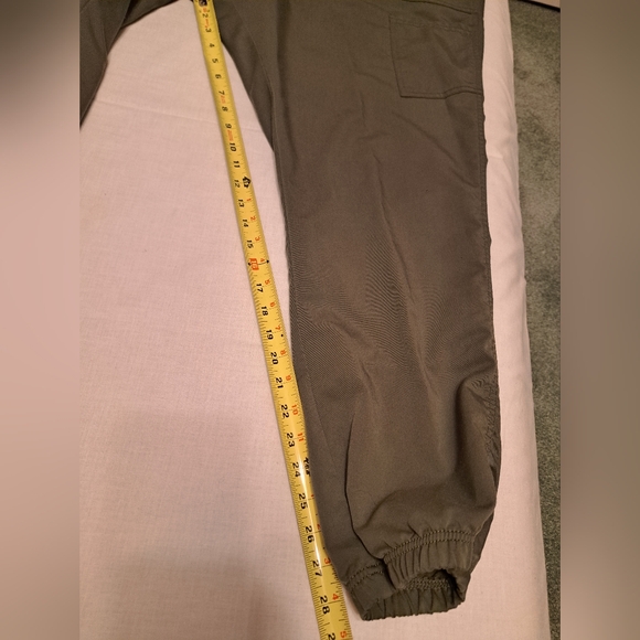 Scrubstar Womens Scrub Pants Army Green XL Solid Slash Pockets Pull On Stretch - Picture 6 of 6